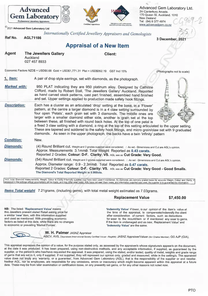 A pair of platinum and multi diamond Belle Epoque style earrings, Image 1++
