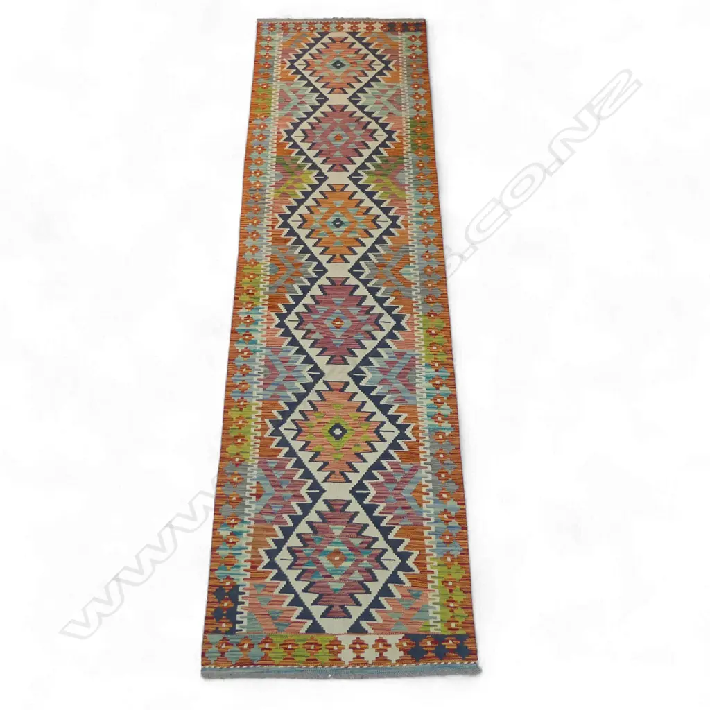A hand-woven kilim runner, Image 1++