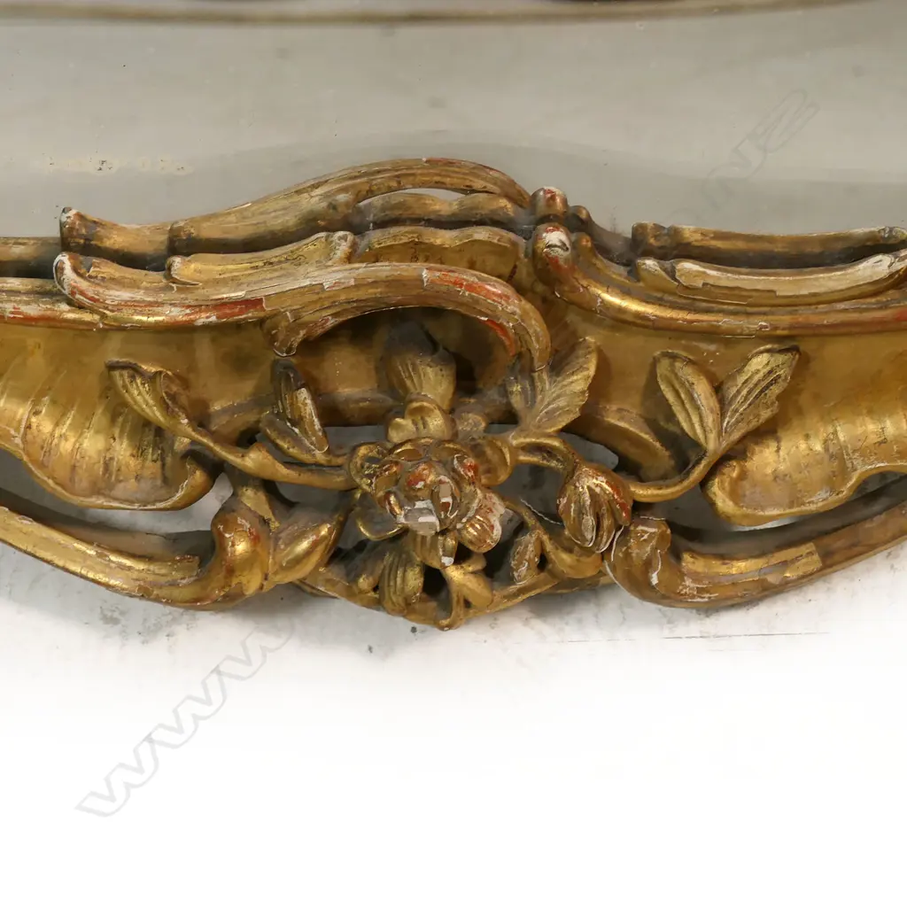 A 19thC French carved gilt wood oblong mirror, Image 1++