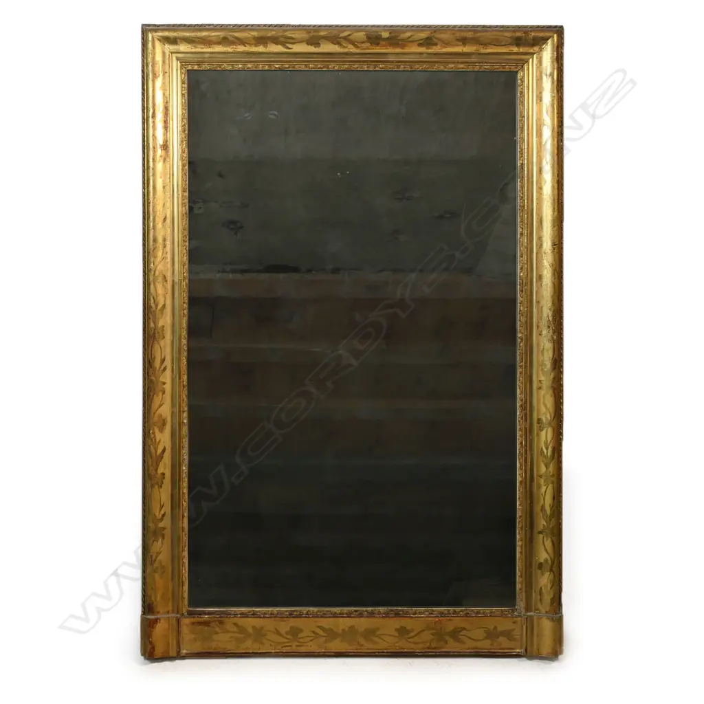 A French 19thC overmantle mirror, Image 1++