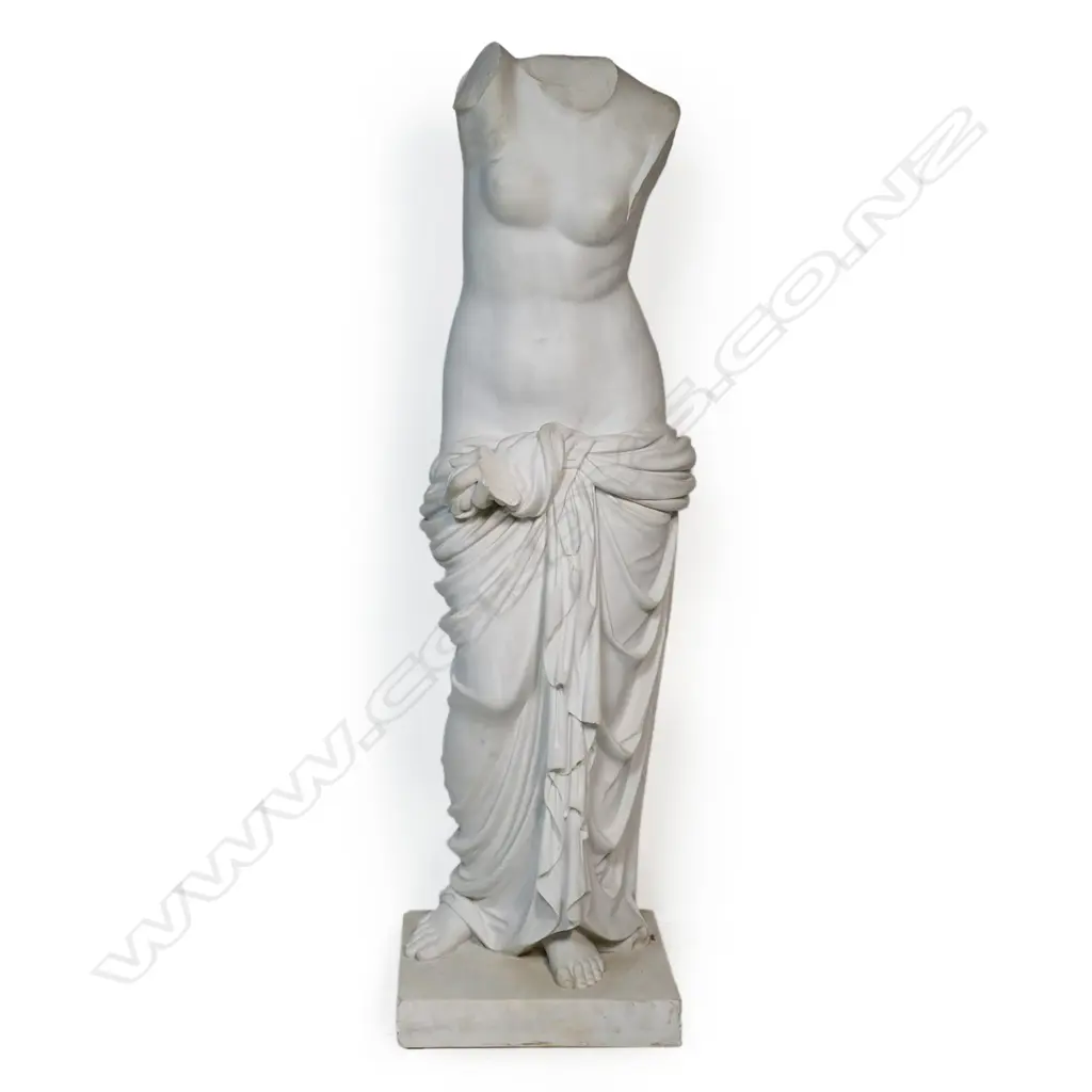 A white marble statue of a classical woman, Image 1++