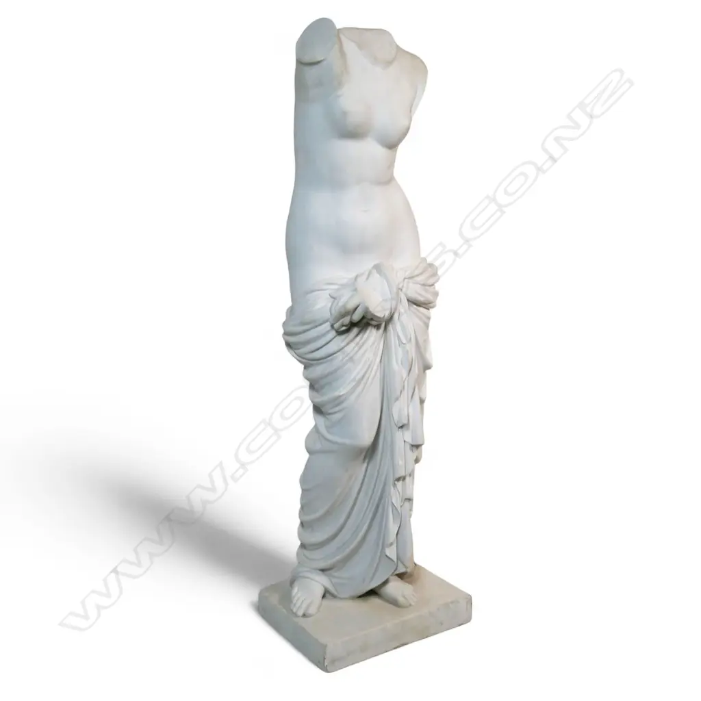A white marble statue of a classical woman, Image 1++