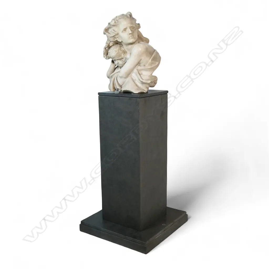 A marble sculpture of a mother and child, Image 1++