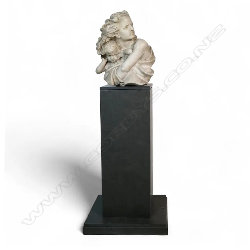 A marble sculpture of a mother and child, Image 1++