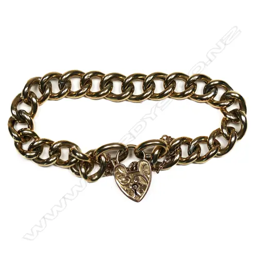 A 9ct gold curb link bracelet,