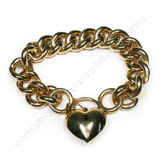 An impressive 9ct yellow gold very large curb link bracelet,