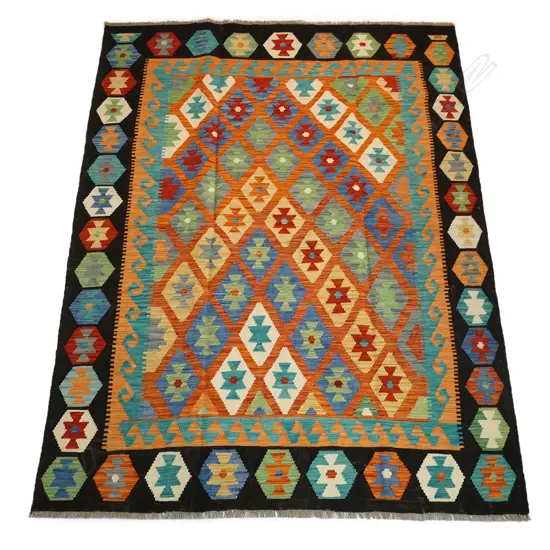 A kilim rug,