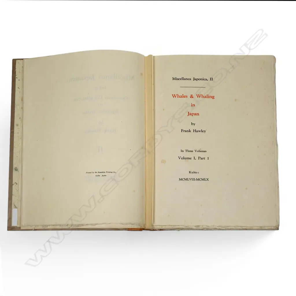 Frank Hawley 'Miscellanea Japonica II: Whales and Whaling in Japan' 1958-60, Image 1++