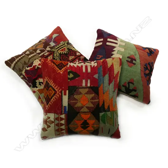 Three kilim cushions,