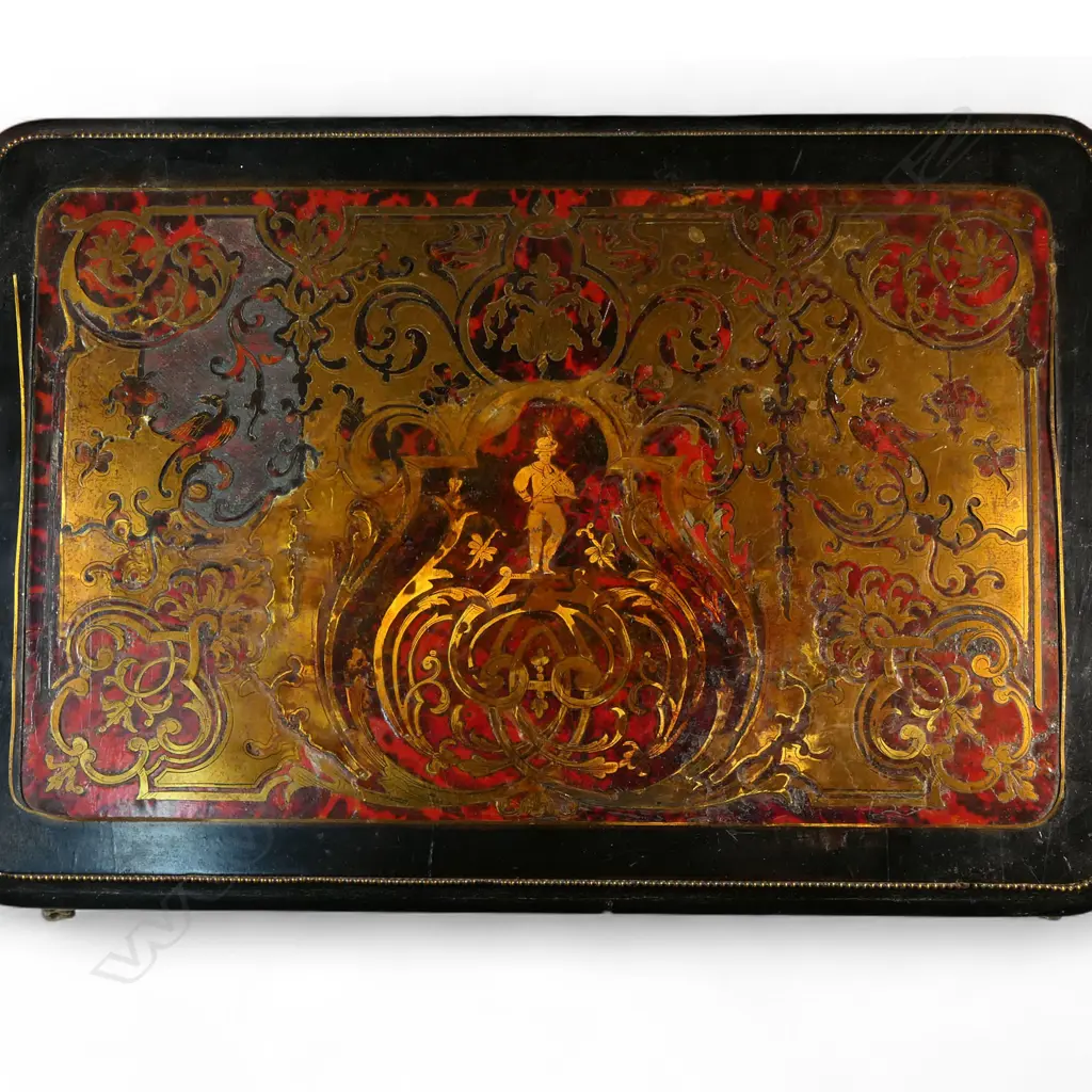 A 19thC French boulle jewellery/vanity table, Image 1++