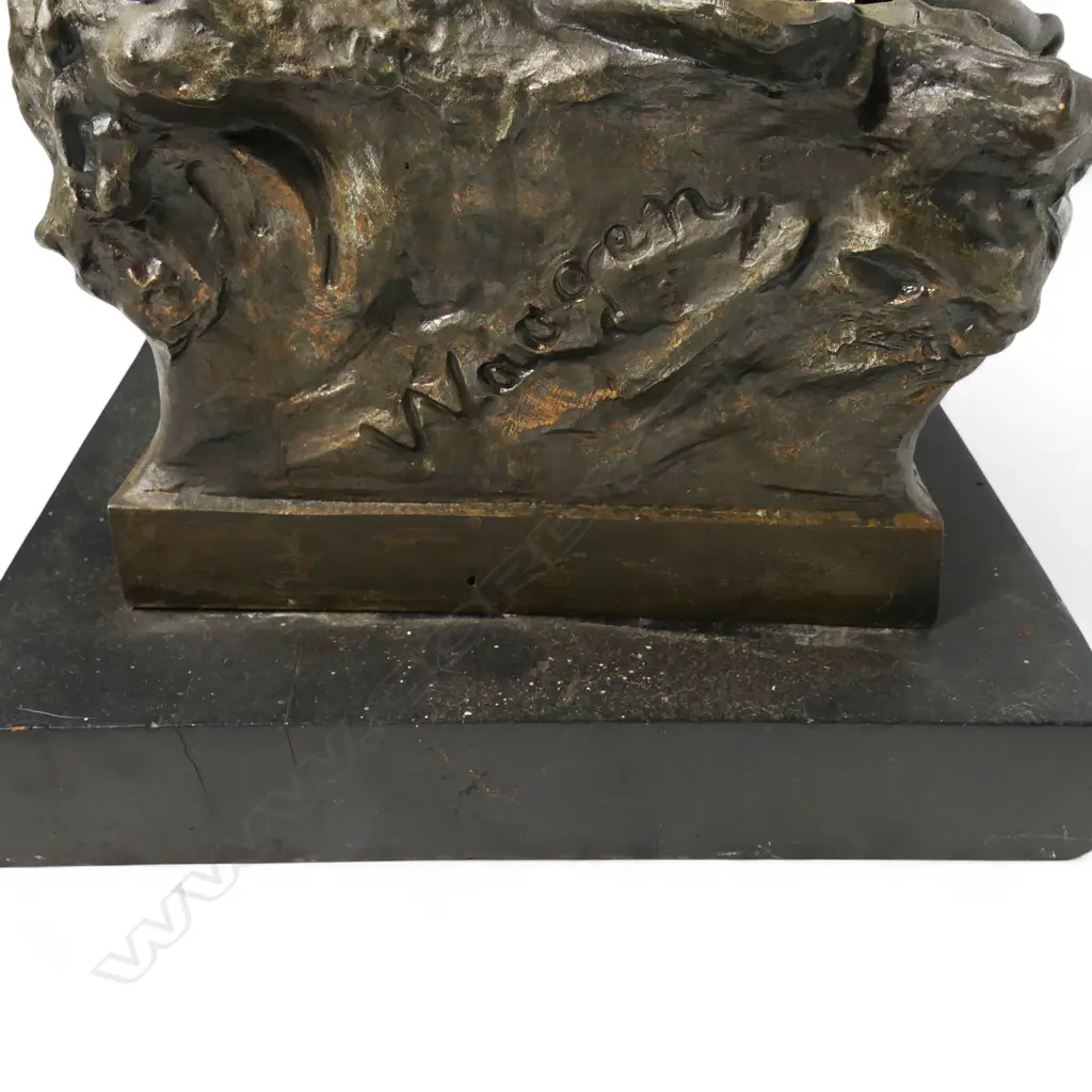A large 19thC French spelter nautical sculpture titled 'Detresse' (Distress), Image 1++