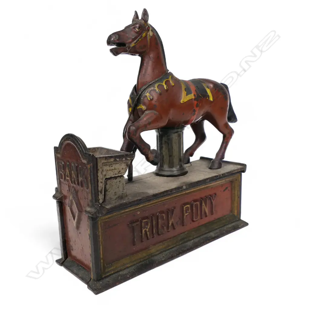 A Shepard Hardware (Buffalo, New York) 1885 patent 'Trick Pony' mechanical bank, Image 1++