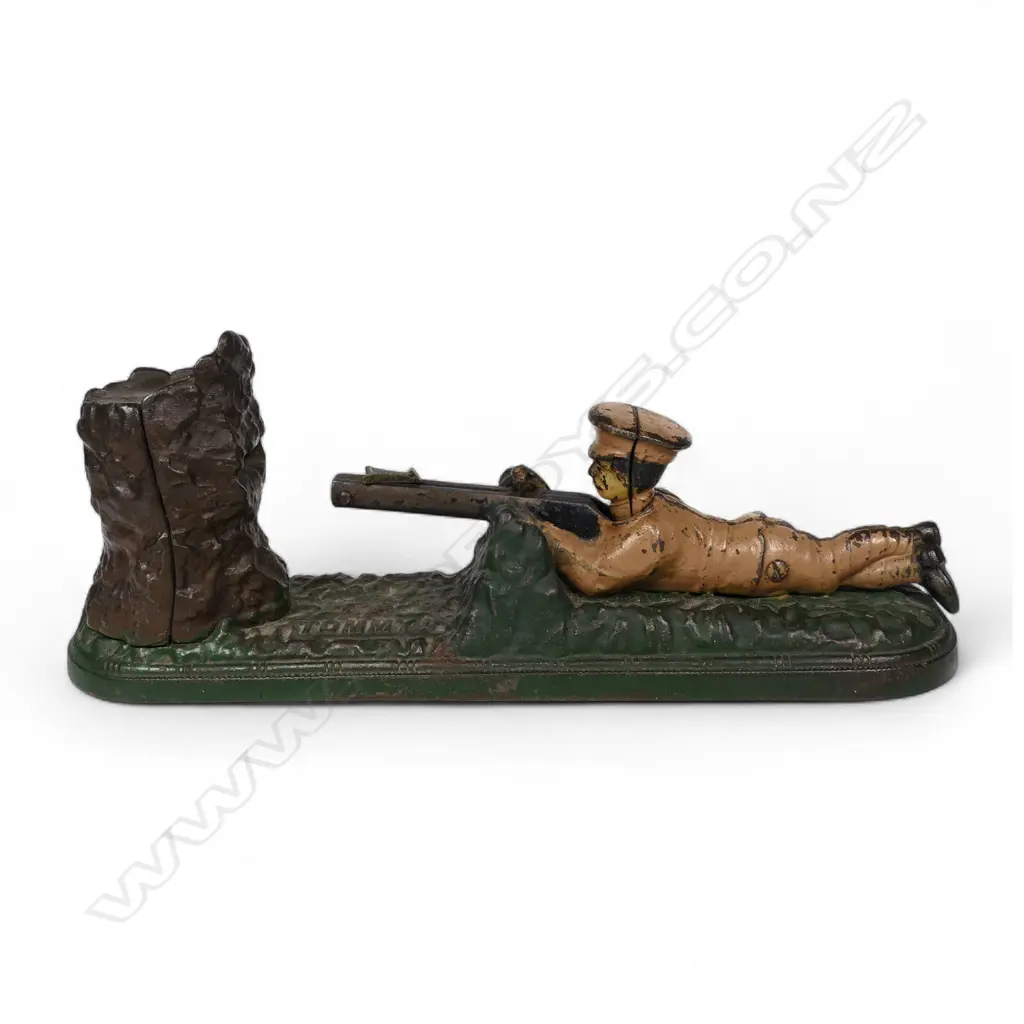 An Original c.1915 'Tommy!' cast iron mechanical money bank, Image 1++