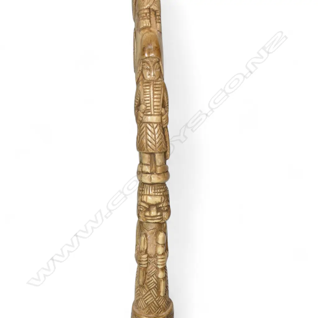 An early 20thC Nigerian ivory carved tusk section, Image 1++