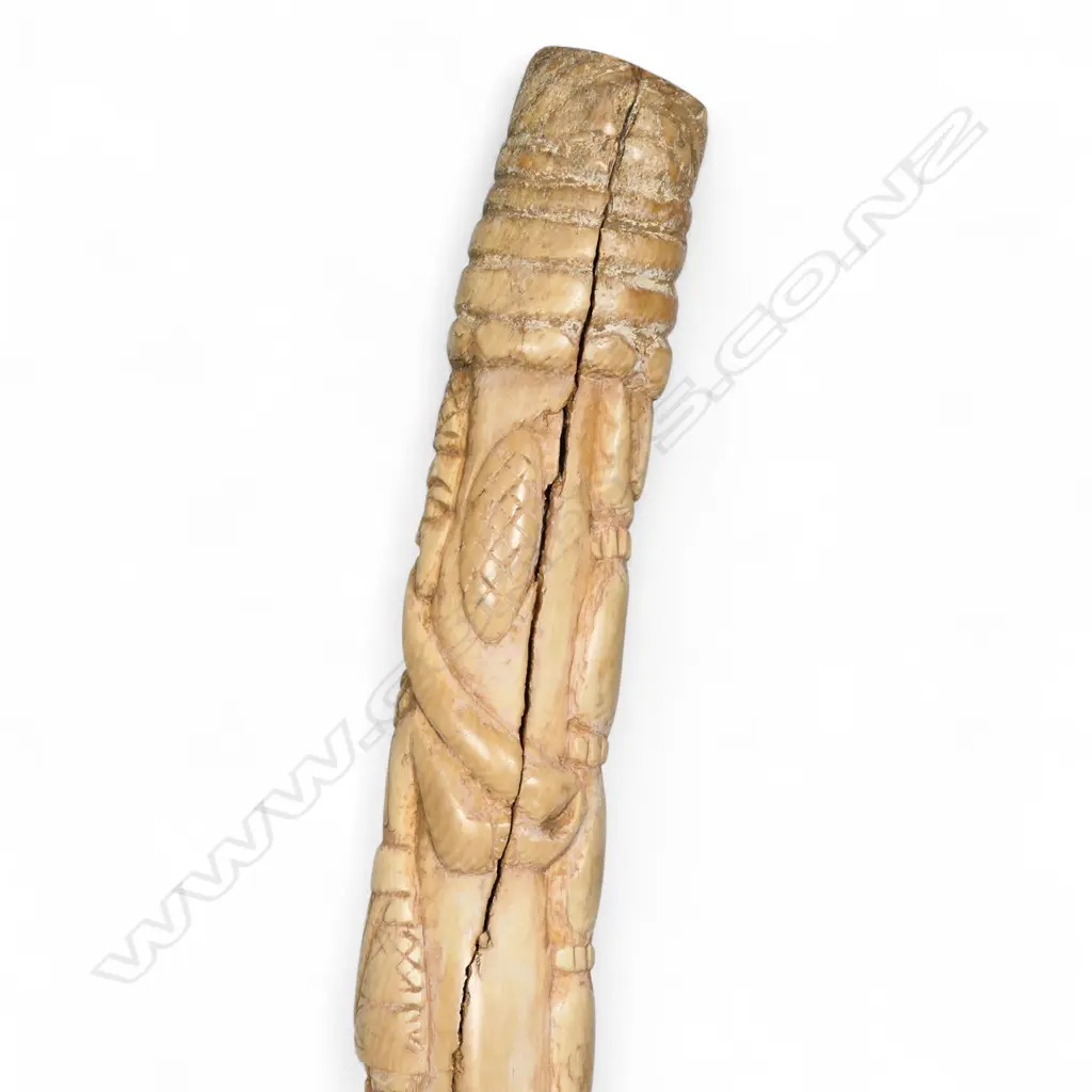 An early 20thC Nigerian ivory carved tusk section, Image 1++