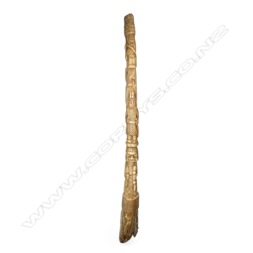 An early 20thC Nigerian ivory carved tusk section, Image 1++