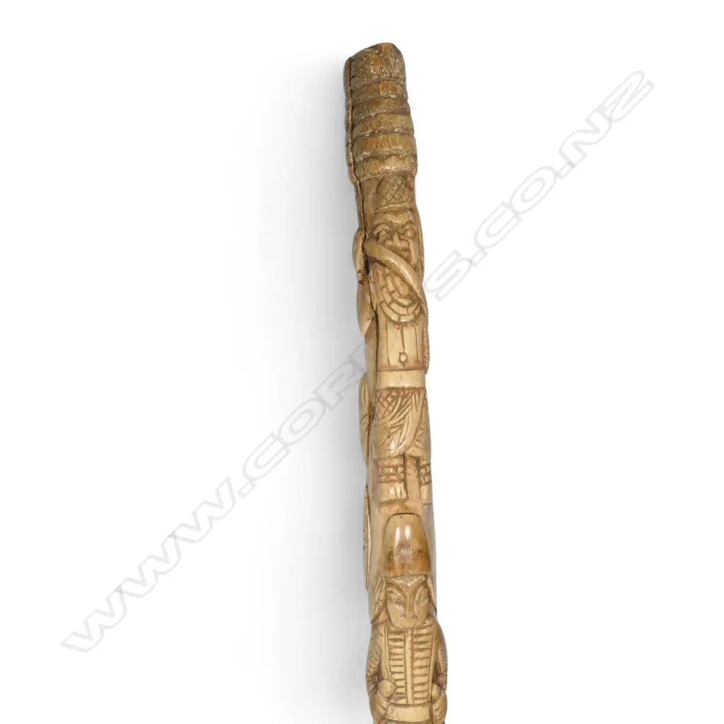 An early 20thC Nigerian ivory carved tusk section, Image 1++