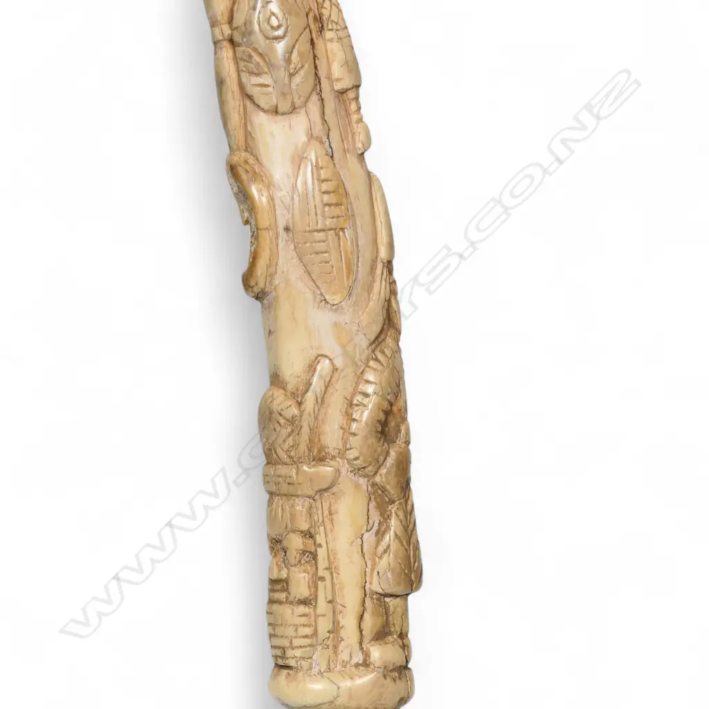 An early 20thC Nigerian ivory carved tusk section, Image 1++