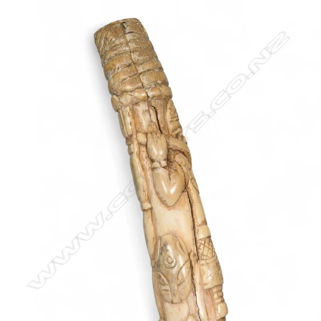 An early 20thC Nigerian ivory carved tusk section, Image 1++