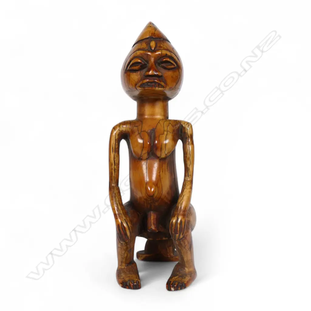 An early 20thC African ivory tribal fertility figure, Image 1++