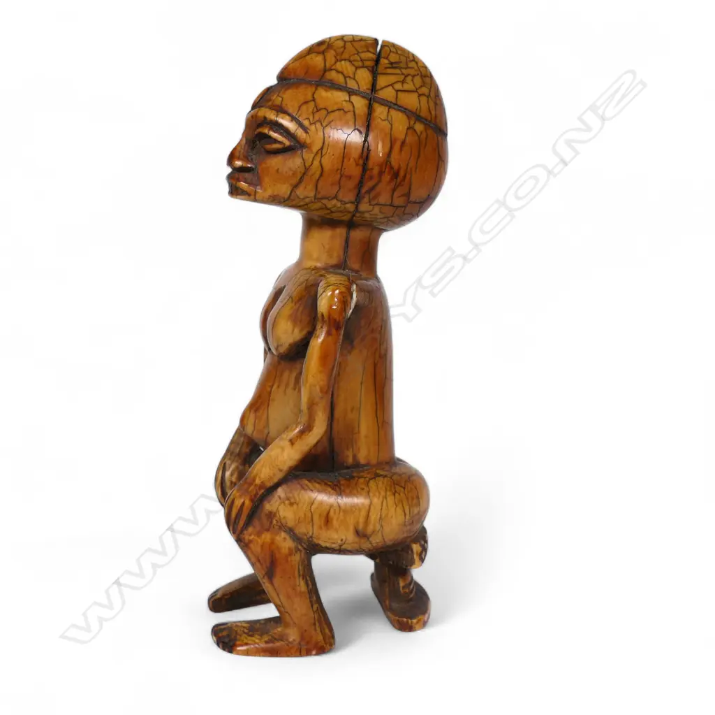 An early 20thC African ivory tribal fertility figure, Image 1++