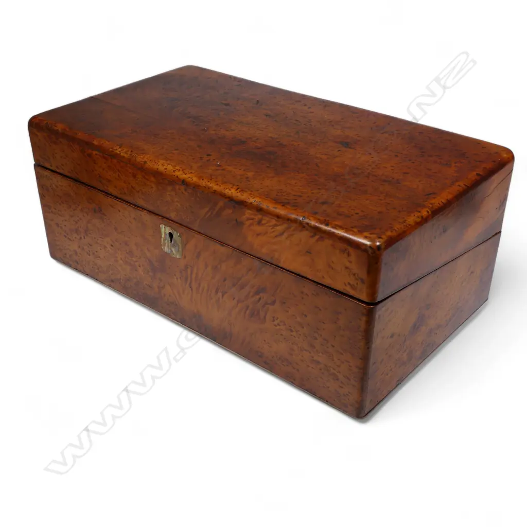 A colonial solid burr totora deeds box, Image 1++