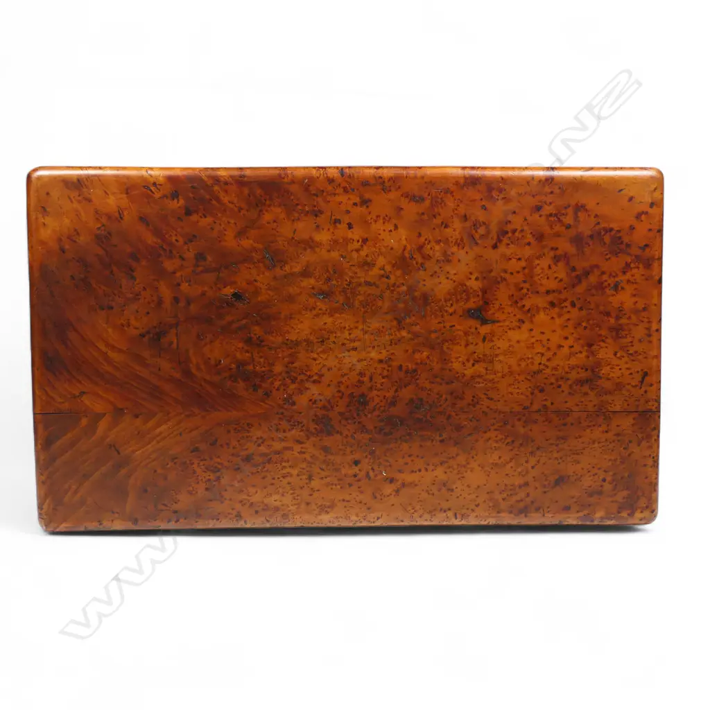 A colonial solid burr totora deeds box, Image 1++