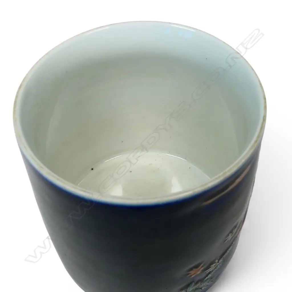 A Chinese Kangxi style deep blue glazed brush pot, Image 1++