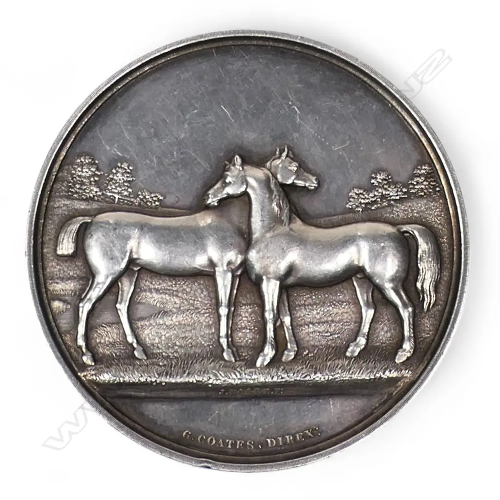 A silver 1865 'Canterbury Pastoral Association' 'Best Ploughman' medal, Image 1++