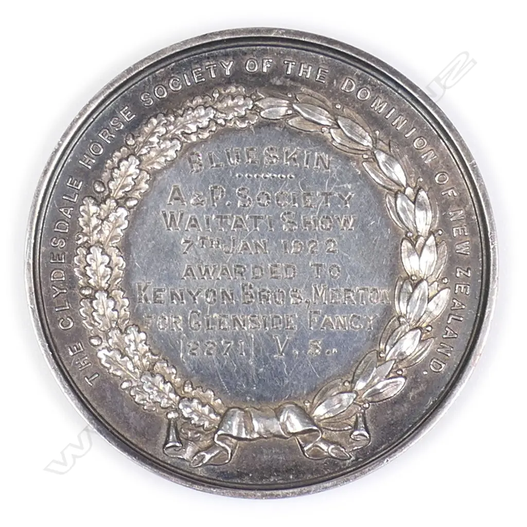 A 1922 silver A & P Clydesdale medal, Image 1++