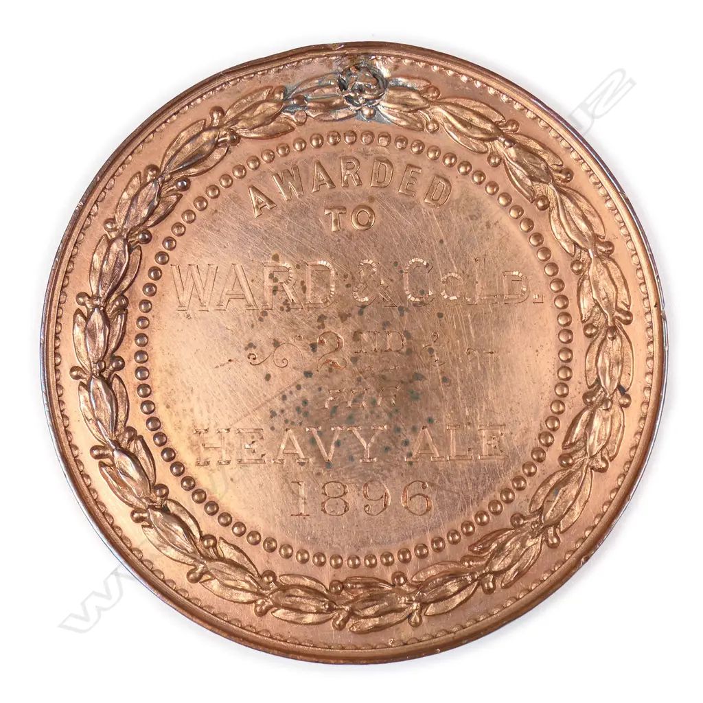 Bronze 'CANTERBURY AGRICULTURAL AND PASTORAL ASSOC' medal, 'Founded' 1863. Dated 1896. cased Image 1++