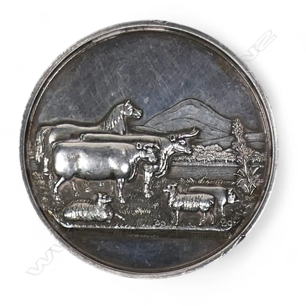 19thC silver "North Otago Agricultural and Pastoral Association Otago instituted 1863" medal Image 1++