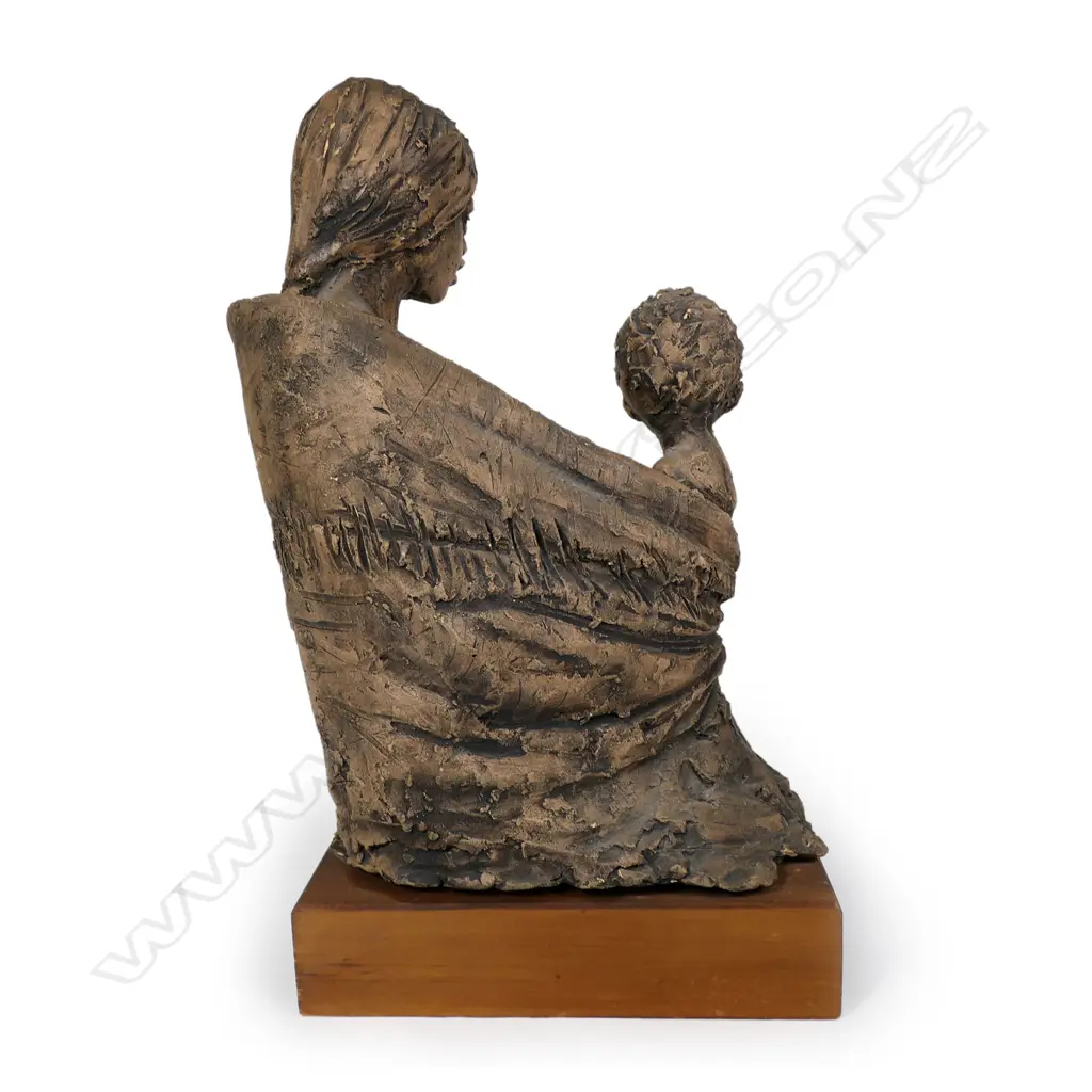 Ken Kendall (NZ 1928-2012) Seated Māori Mother and Child, Image 1++