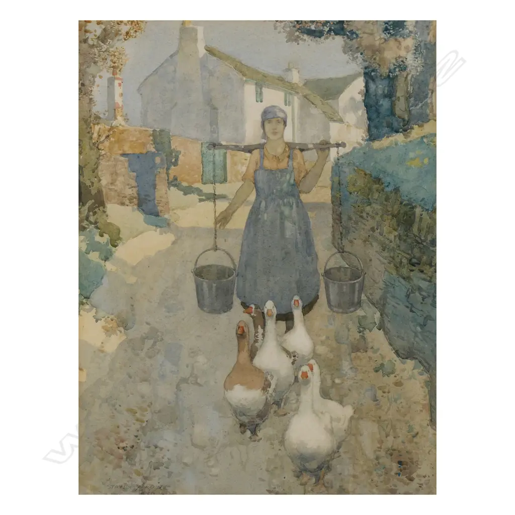 Stanley Royle (1888-1961) untitled Goose Girl, Image 1++