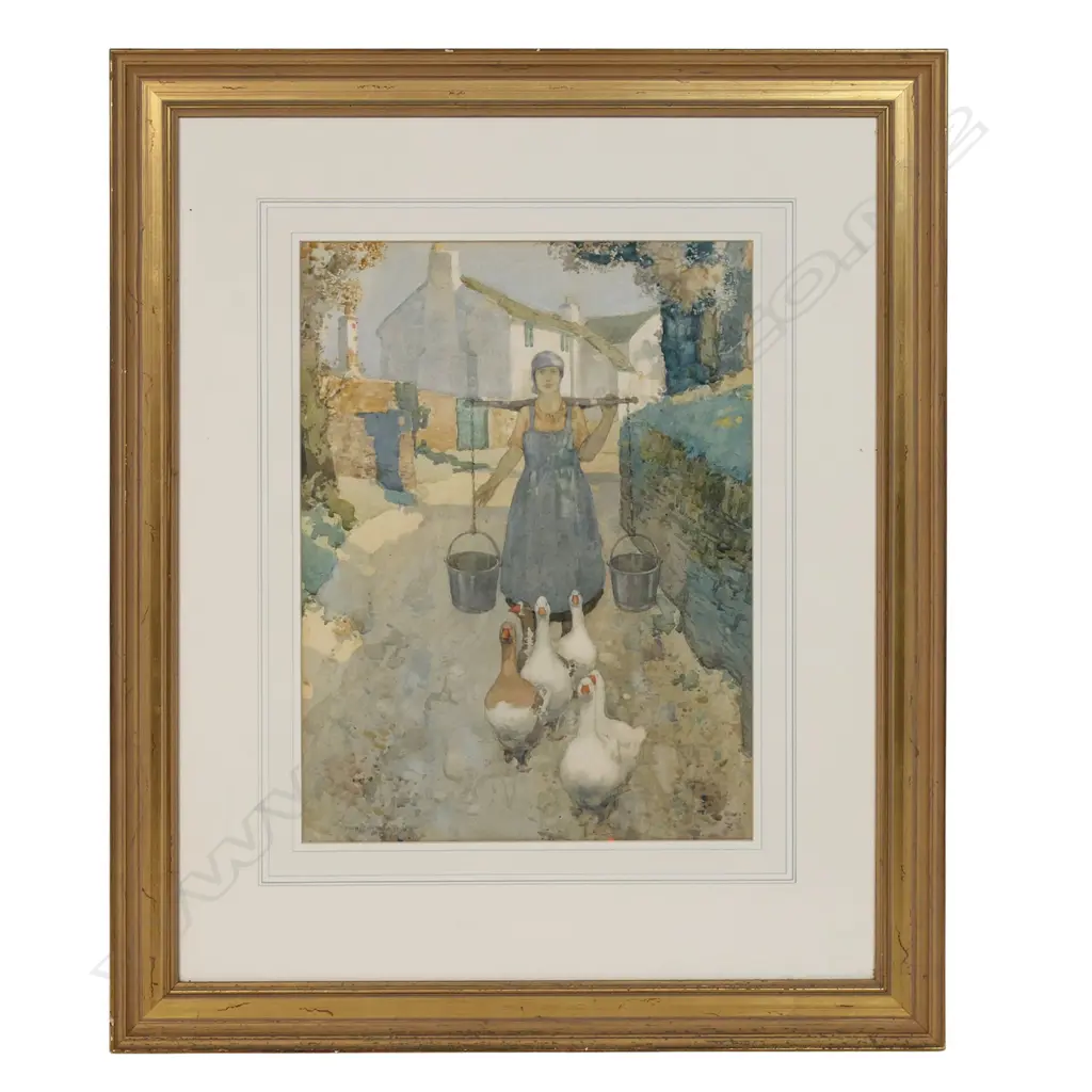 Stanley Royle (1888-1961) untitled Goose Girl, Image 1++