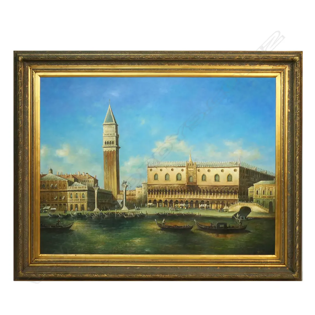 Roco (Late 20thC) 'Piazza San Marco (St. Mark's Square) and the Grand Canal Venice, Image 1++
