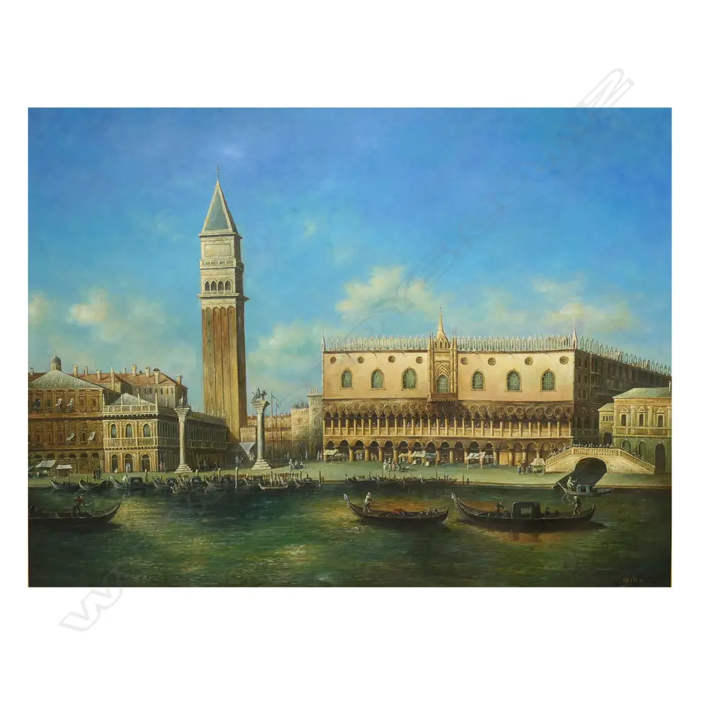 Roco (Late 20thC) 'Piazza San Marco (St. Mark's Square) and the Grand Canal Venice, Image 1++