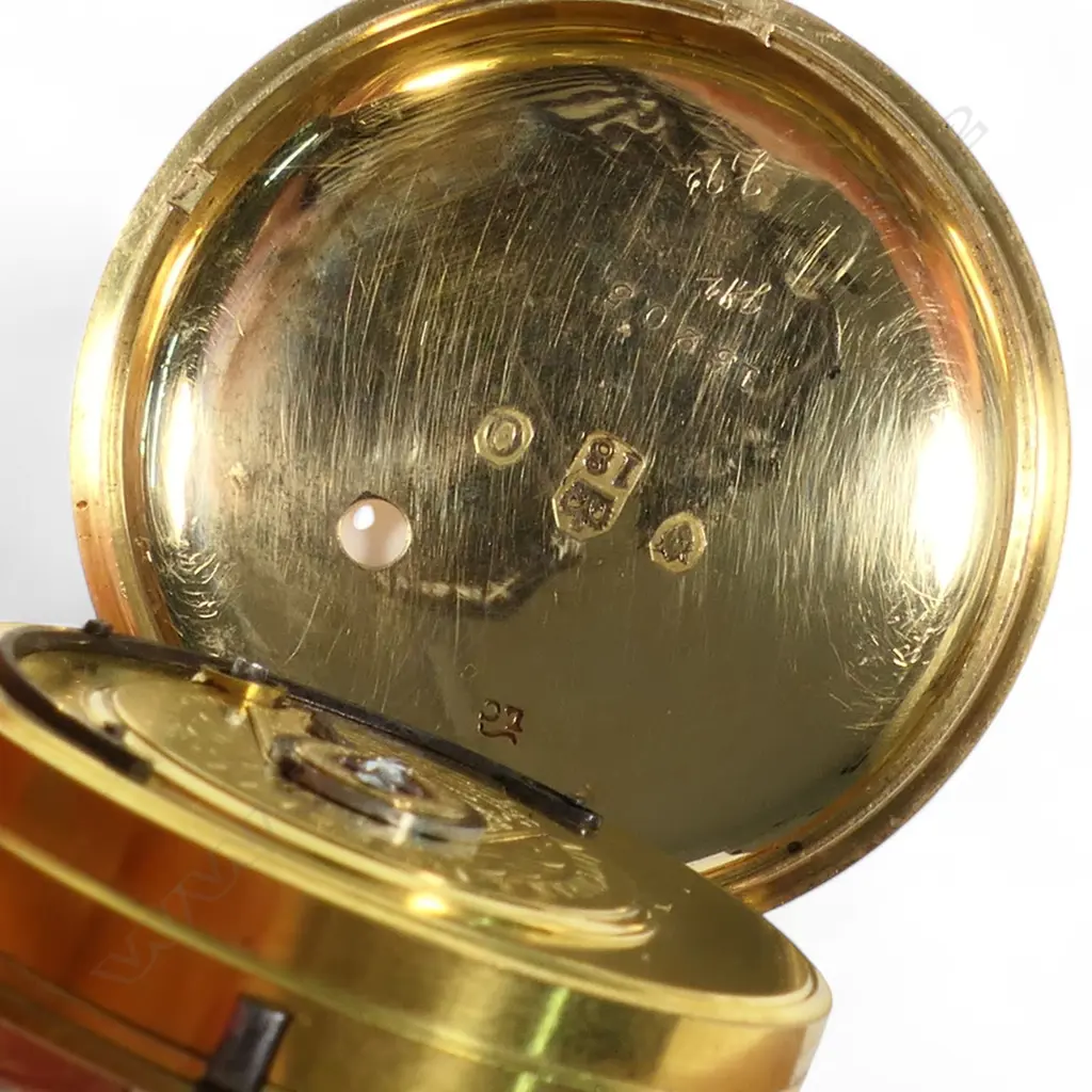 A Victorian Mitchell & Russell (Glasgow) 18ct gold pair cased gent's pocket watch, Image 1++