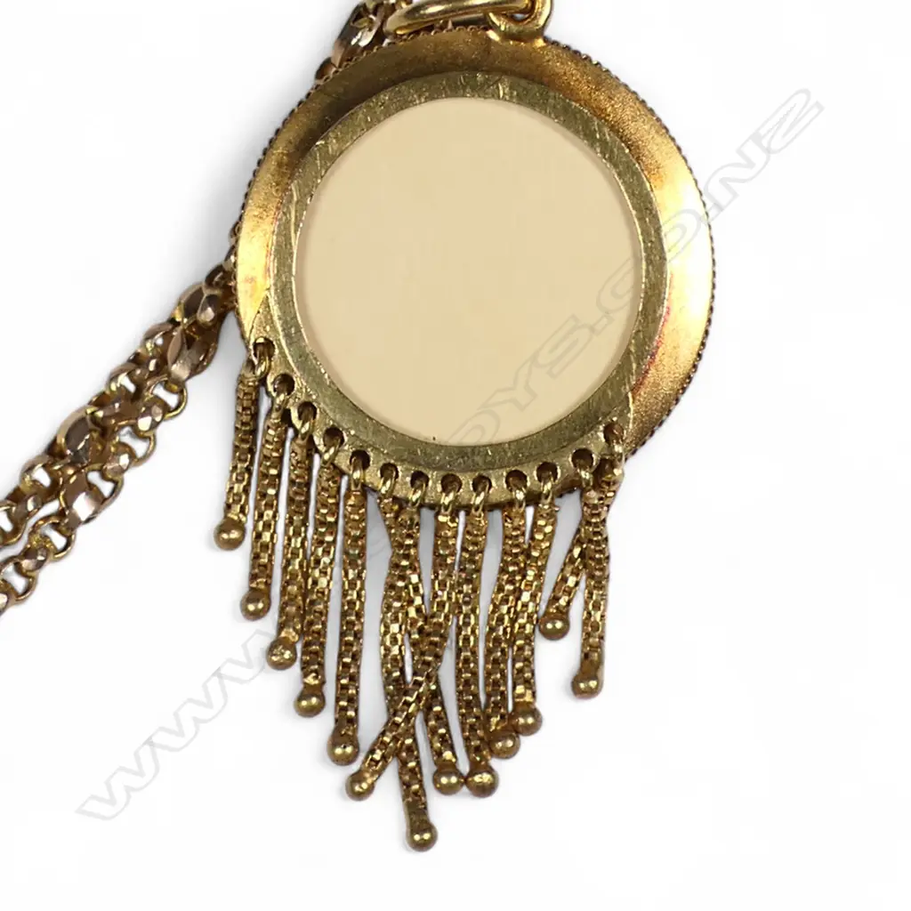 A Victorian 9ct gold diamond and opal pendant on chain, Image 1++