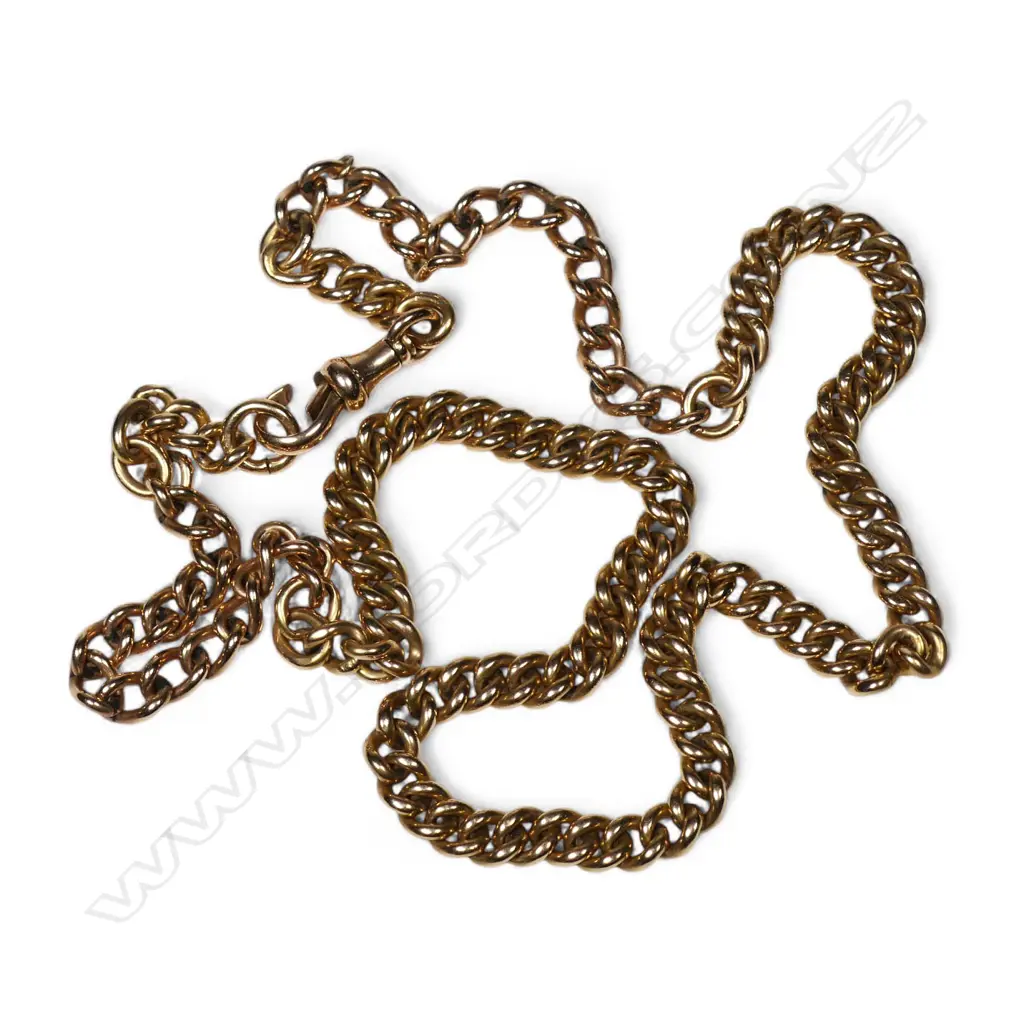 An 18ct gold fob chain, Image 1++
