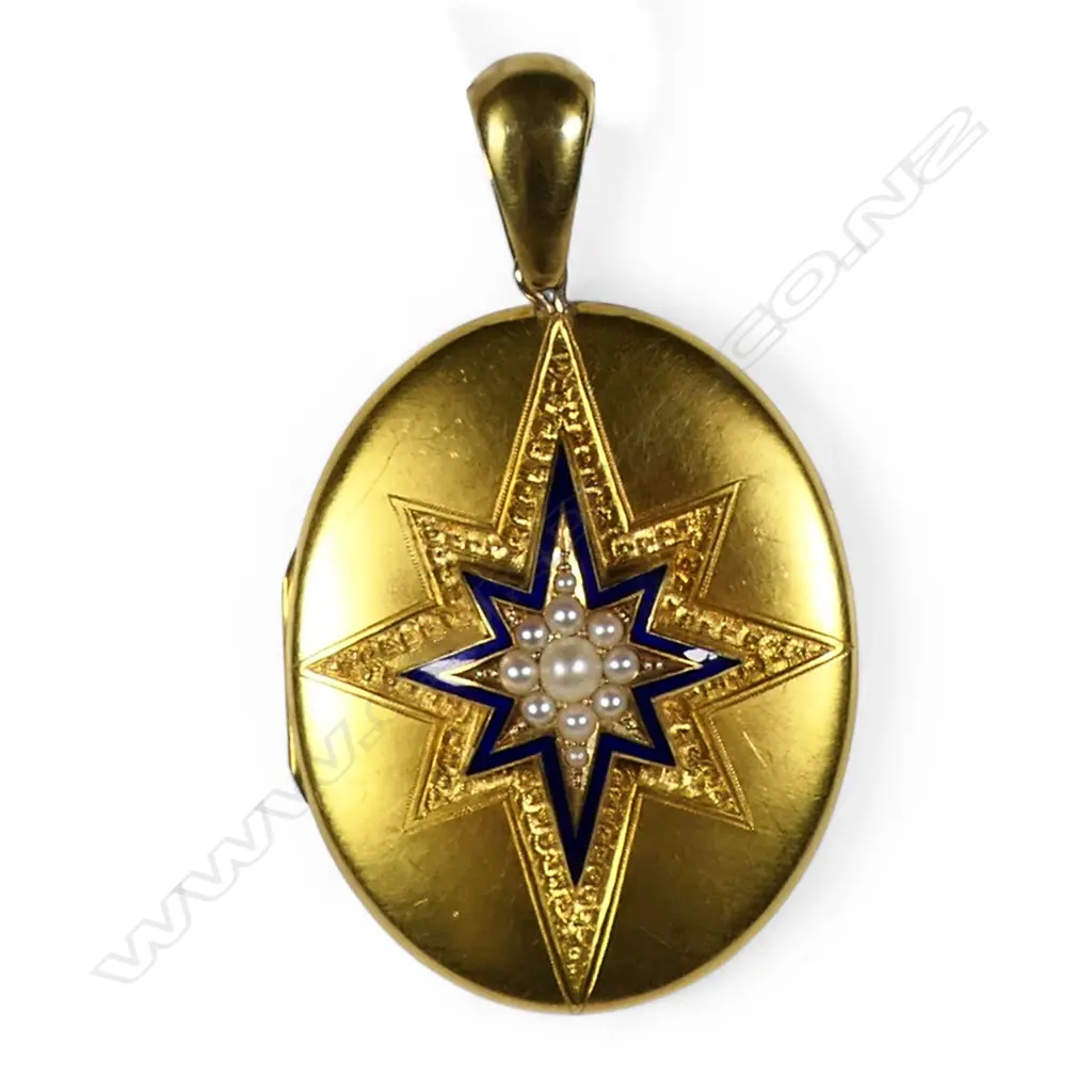 A Victorian 15ct gilded gold locket, Image 1++