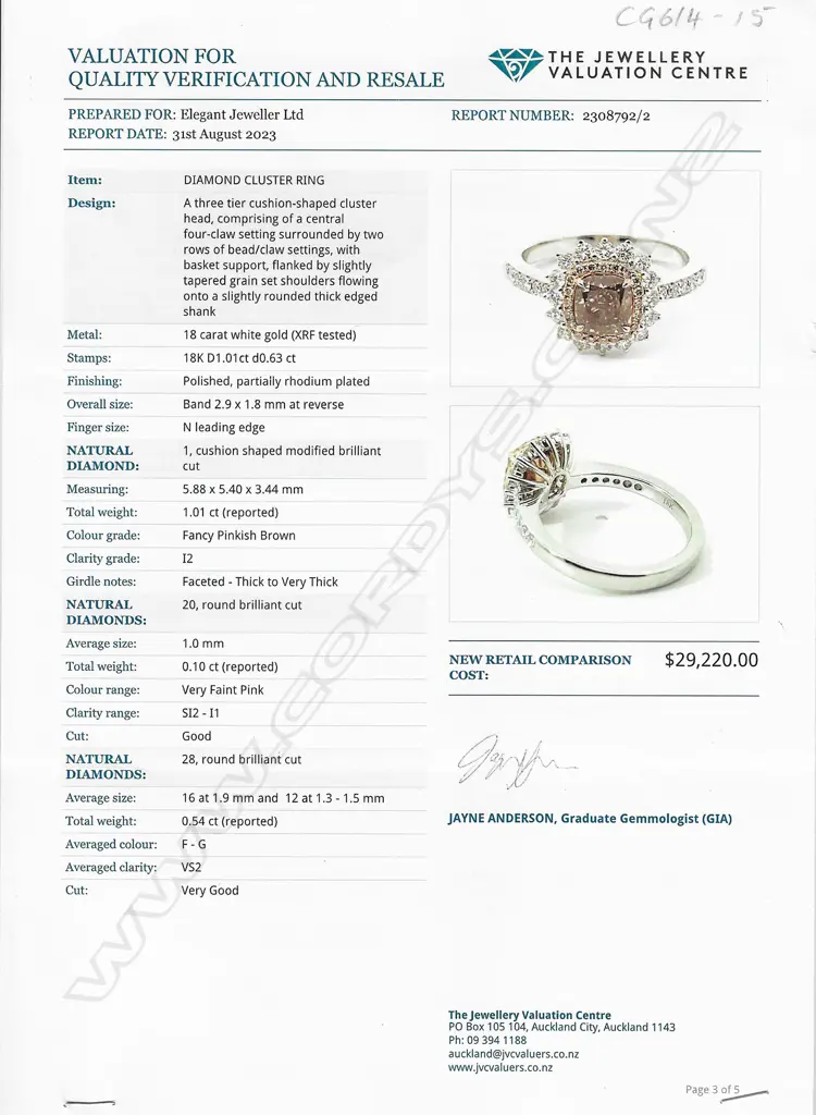 An 18ct white gold and diamond dress ring, Image 1++