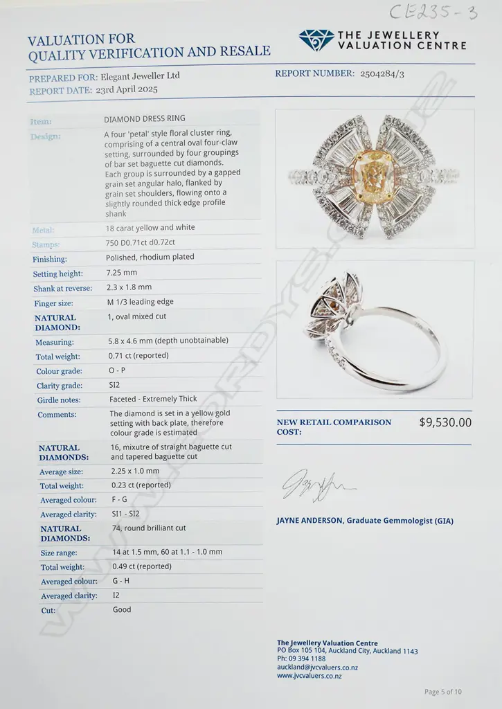 An 18ct white gold yellow and white diamond dress ring, Image 1++
