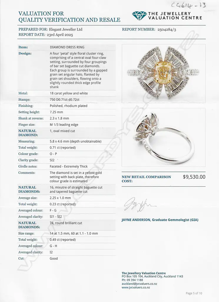 An 18ct white gold yellow and white diamond dress ring, Image 1++