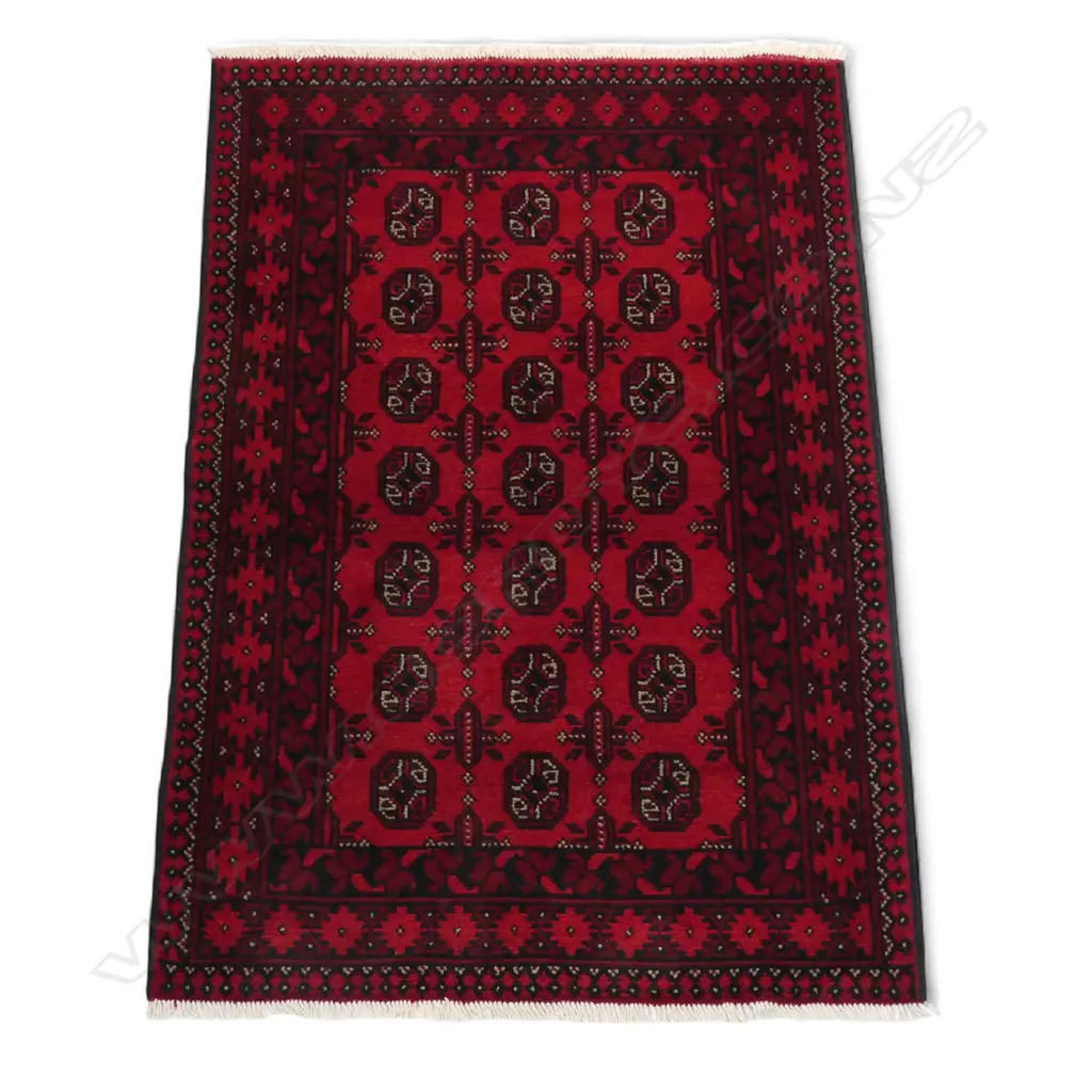 A hand knotted Turkman rug, Image 1++