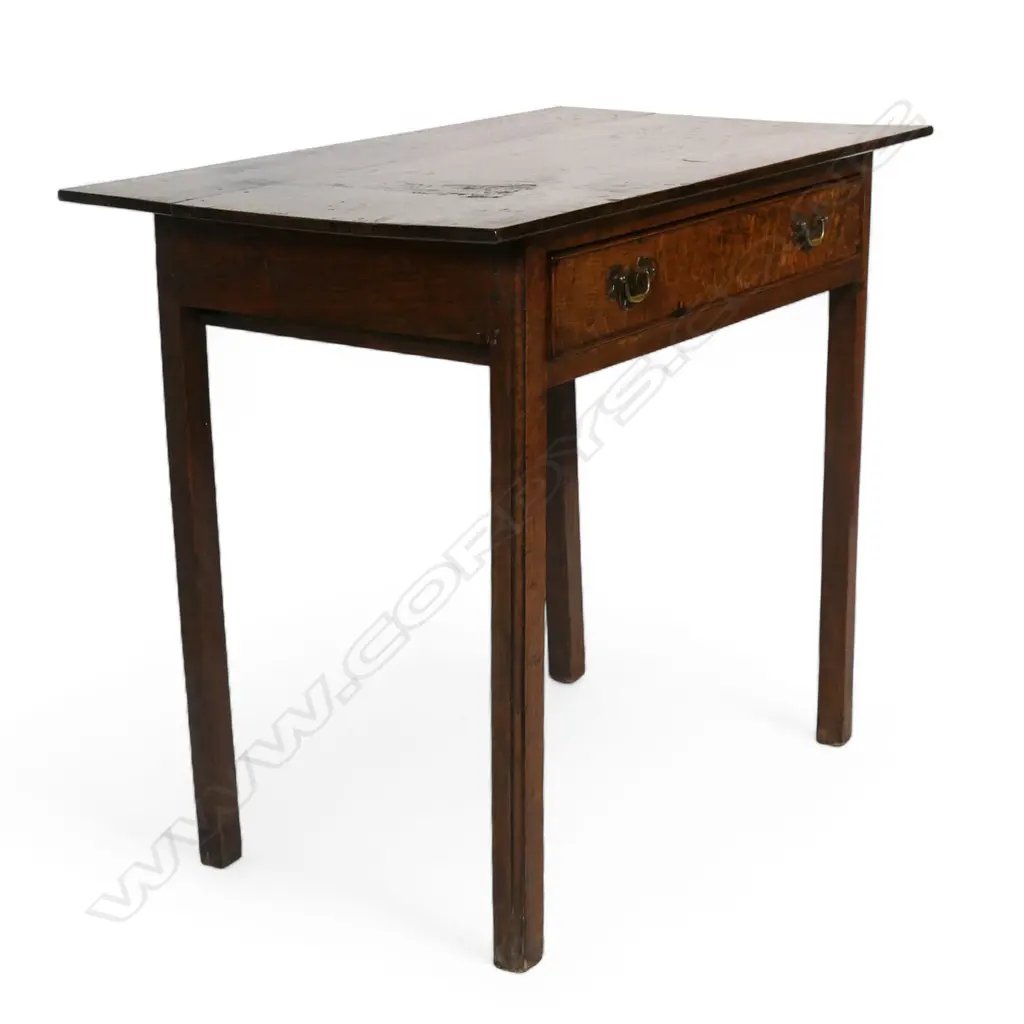 A George II provincial oak low boy. Image 1++