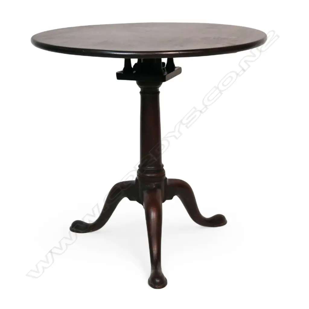 A Georgian mahogany bird cage wine table, Image 1++