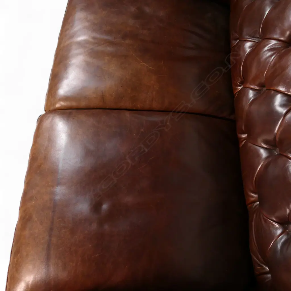 A Lazy Boy leather two-seater roll arm sofa, Image 1++
