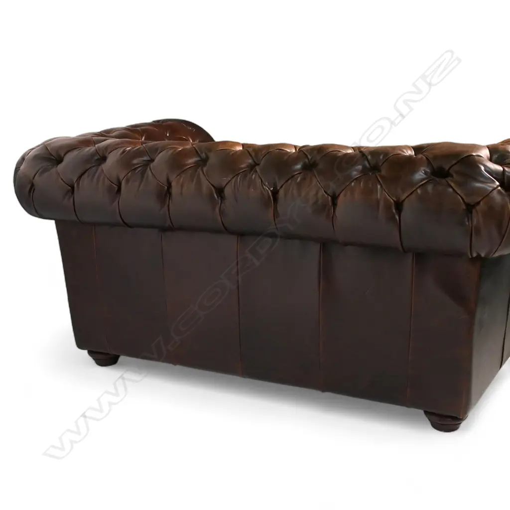 A Lazy Boy leather two-seater roll arm sofa, Image 1++