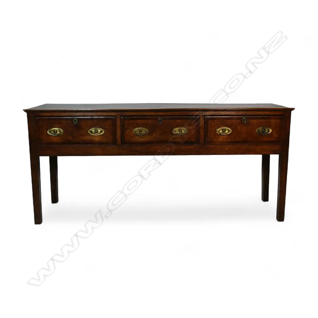 A Georgian oak console table, Image 1++